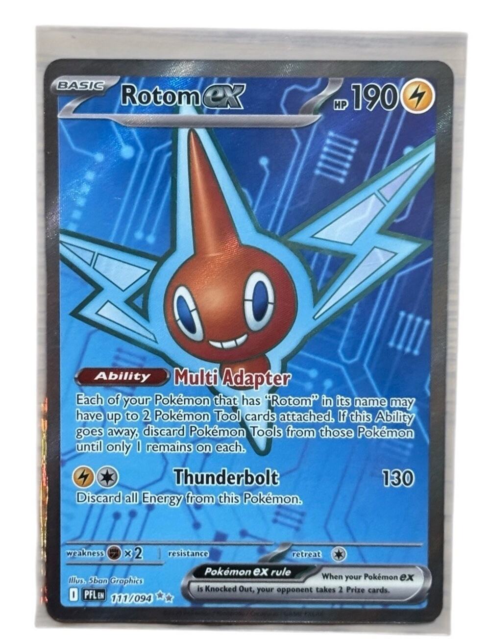 ROTOM EX 111/094‎ PHANTASMAL FLAMES POKEMON (FULL ART ULTRA RARE, NM)